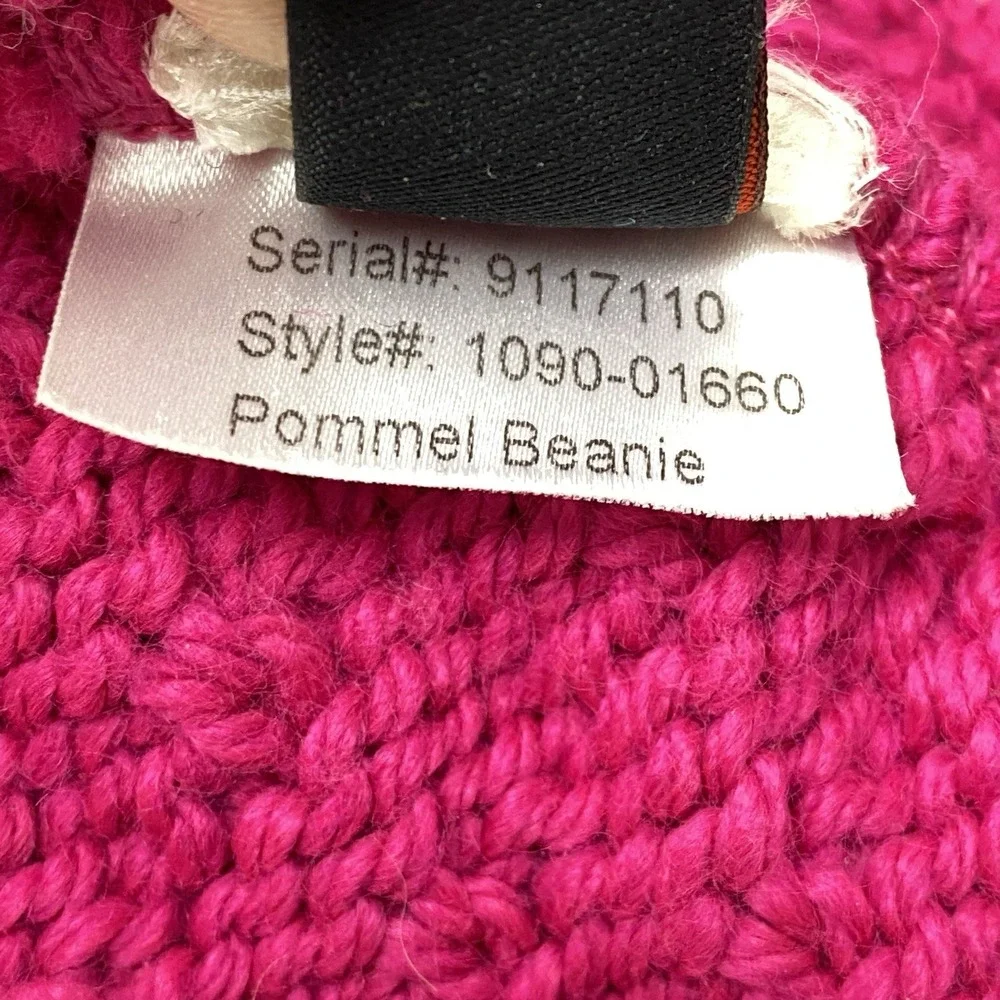 Mammut Pink‎ Knit Pommel Beanie Ski Hat Top Pom Fleece Lining One Size Germany